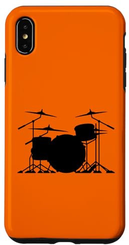 Coque pour iPhone XS Max Ensemble de batterie pour batteurs Silhouette minimaliste