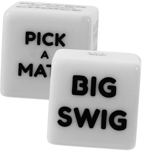 UPKOCH 2 Pezzi Whisky Iced Es Beer Es Gioco da Bere Dadi per Coppie di Gioco