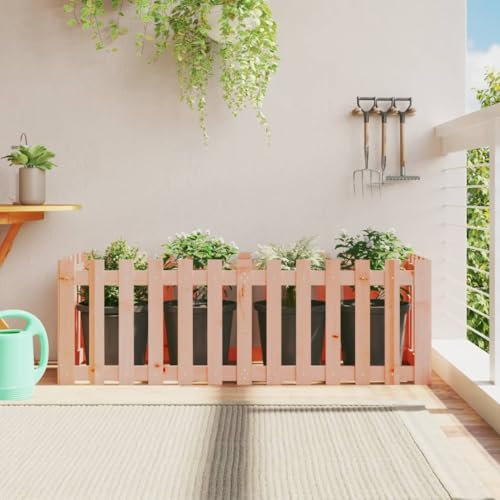 Myheimly Hochbeet Lattenzaun-Design 150x50x50 cm Massivholz Douglasie