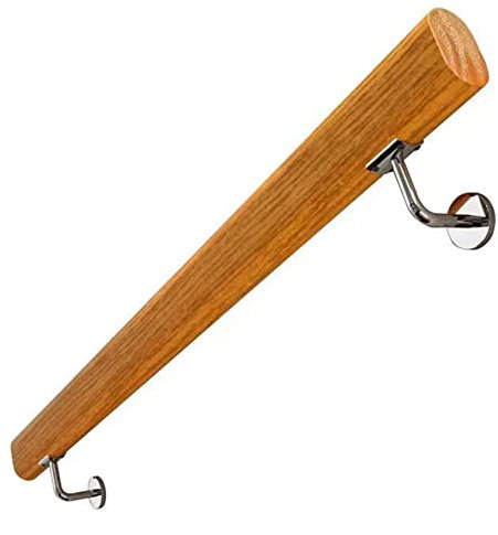 1,5 m Holztreppe Set für Innen oder Außen Treppen mit Metallhalterungen Ideal für die Sicherheit von Loft für ältere Menschen und Kinder