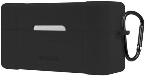 Geekria Funda para micrófono compatible con DJI Mic 2, funda protectora de silicona para micrófono, funda de carga suave para micrófono (negro)