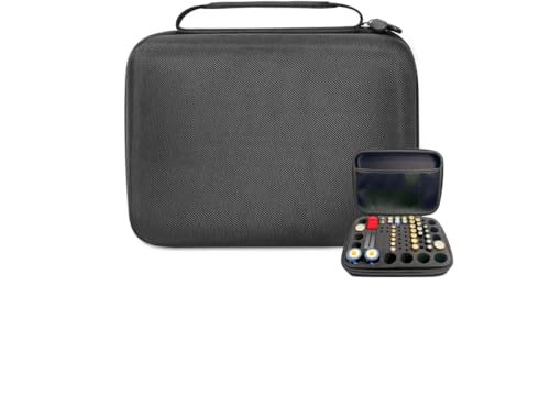 Estuche Organizador de Baterías Impermeable para Guardar Baterías 18650 AA, AAA, AAAA y 9 V. Caja Contenedora para Guardar Baterías.