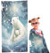 FABTOP Eisbär Badetuch Handtuch Strandtuch 70x140 cm Süßer Eisbär Strandlaken Handtücher Panda Handtuch Kinderhandtuch XXL