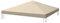 Sekey Ersatzdach Pavillon 3x3 wasserdicht, 1000D Strapazierfähig Polyester mit doppelter PU Beschichtung,Ersatzdach für Gartenpavillon 3 x 3 mfür Garten und Terrasse, Khaki (Khaki)