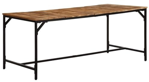 vidaXL Dining Table 180x90x75 cm Solid Wood Rough Mango, dining room table, dinner table, dining room furniture, kitchen table, restaurant table