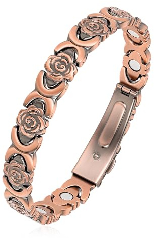 vapeples Copper Bracelets for Women, 99.99% Pure Copper Magnetic Bracelet, 3800 Gauss, Adjustable Sizing, Women's Bracelets With Built-in Magnets, Gift Packaging, Fashion Jewelry Gift.