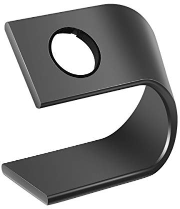 NICERIO Aluminium Uhr Stand Kompatibel für Apple Watch, Mount Halter Stand Tisch Stehen Kompatibel für Apple Watch (Dunkelgrau)