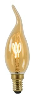 LUCIDE CT35 - Glühfadenlampe - Ø 3,5 cm - LED Dim. - E14-1x3W 2200K - Amber