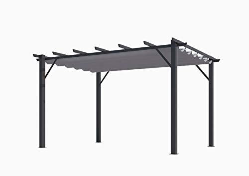Habrita Foresta Pergola 100% Aluminium Couleur Grise 12 m2 - épaisse