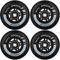AOWESM Inline Skate Wheels 85A Gripper Asphalt Outdoor Inline Roller Hockey räder mit Kugellager ABEC-9 (4er-Pack) (schwarz, 80 mm)