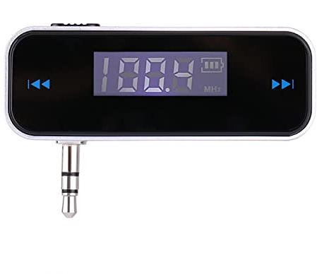 Goshyda In-Car-Sender, Hochwertiger Universal-In-Car-FM-Sender Freisprechen mit 3,5-mm-Audio-Stecker für Mobiltelefone