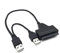 OuiSmart CÂBLE ADAPTATEUR POUR LES DISQUES DE 2,5 POUCES À L'USB 2.0 ET LE CONNECTEUR SATA POUR DISQUE DUR 2.5 PC HDD ET 2,5 HDD + PC OU PORTABLE AVEC CÂBLE D'ALIMENTATION USB