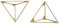 Support D'étagère en Triangle en Métal,Équerre pour Étagere Murale en Fer,Équerre De Fixation Noire/Métal,Cuisine,Étude Supports Multifonctions De Rayonnage,avec Vis,d'or,15cm/5.91in