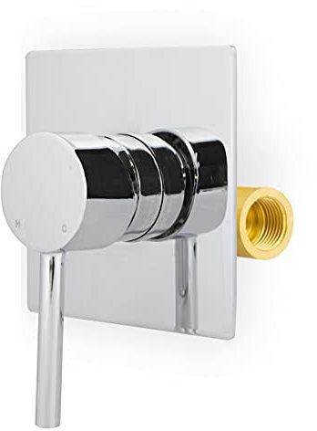 Elume Wall Mounted Round Manual Concealed Mixer Shut Off Valve 1/2 Hot and Cold