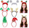 6 Stück Weihnachts-Haarreif,Weihnachtsstirnband Ren-Kostüm-Haar-Bänder Weihnachten Schneemann Haarband Weihnachtsgeweih Kopfschmuck,Elfen Party-Hüte Accessoires Geschenke für Weihnachtsfeiertags