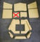 Feuerraumauskleidung für Olsberg Prismo 550 x 450 Kamineinsätze - Schamotte - 11-teilig