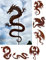 Gartenfigur Chinesischer Drache Schlange 75x43cm + Stab Gartenstecker Edelrost Gartendeko Wetterfest Rost Metall Rostfigur Schlange Drachen Figur Dragon von Steinfigurenwelt