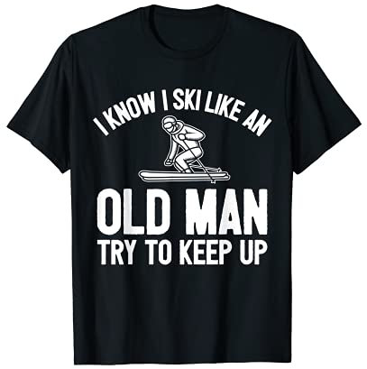 Ski Old Man Ski Vater Skifahrer T-Shirt