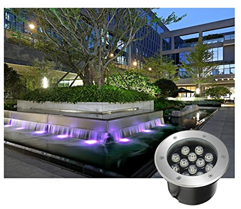LSSHQ Spot LED Piscine Encastrable IP68 Étanche 12V Eclairage sous Marin pour Piscine, Fontaine, Piscine (Couleur : Mauve, Pouvoir : 3W)