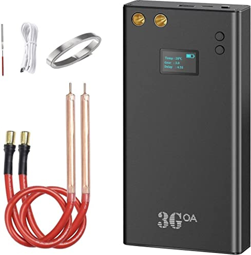 Do-Electr Mini Macchina per Saldatura a Punti con schermo LCD Saldatrici a Punti a Batteria Saldatrice a punti portatile fai-da-te da 7500 mAh con foglio di nichel da 5 m 70 marce regolabili