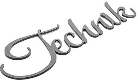 Zwayve Technik Türschild Schriftzug Firma Name Wandschild Selbstklebend Grau