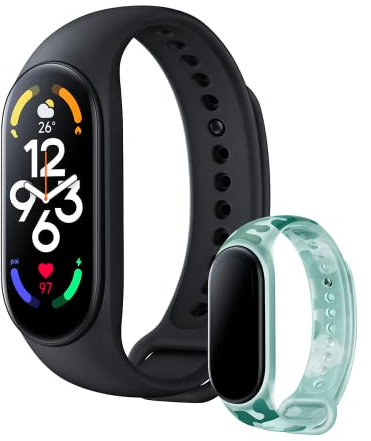 XIAOMI Smart Band 7+Correa Khaki Green-Pulsera de Actividad con Pantalla AMOLED de 1.62,110 Modos Deportivos,monitoreo frecuencia Cardiaca,sueño,SpO2,Negro(Versión ES),46.5 mmx20.7mm x 12.25 mm
