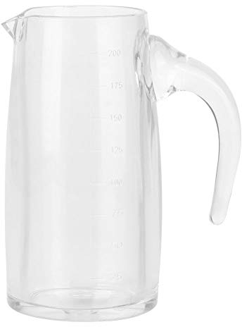 Ozgkee 200 ML Acrylique Transparent Jus Bouteille Cruche d'eau Vin Boisson Conteneur Bouilloire Carafe pour Bar Maison(La 14ème Tasse de flasque graduée de 200ML)