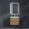 maimai Mobile Bagno Sospeso 60cm, Mobile da Bagno con 2 Cassetti Include Lavabo Bianco Aqualis F156, Marrone chiaro