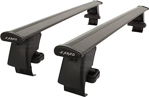 Barre portatutto Aerodynamic Black in alluminio della Farad con kit specifici compatibile con auto senza corrimano (senza railing)
