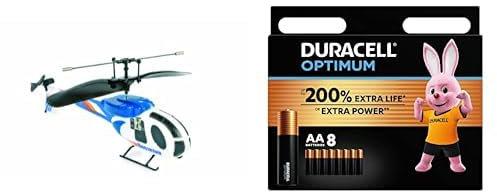 tero a Raggi Infrarossi, Blu + Batterie Duracell Optimum AA(pacco da 8)- Alcaline da1.5V -Fino al 200%di extra durata o extra potenza -Soddisfano i requisiti dei dispositivi moderni -pacco100% ricicl