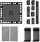 Luojuny Wärmeableitungs-Rack für Xbox Series X-Konsole, Gaming-Station, Organizer, staubdichtes Abdeckungsset mit Controller-Halter, Netzfilter Schwarz