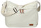 RAVUO Bolso Bandolera Grande, Hombre Bolso Mensajero de Lona Messenger Bag con Cremallera Bolso Cruzado Mujer para Compras,Viajes,Trabajo,Blanco