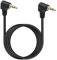 HTGuoji Short 3.5mm Right Angle Cable, Gold Plated 90 Degree 3.5 Male to Male Audio Stereo Jack Plug Car Aux 3-Pole TRS (1 meter)