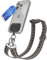 EAZY CASE - Handykette Universal zum Umhängen kompatibel mit jedem Handy Kette mit Hülle kombinierbar Handykordel mit Karabiner für Handyhülle Handyband zum Umhängen Bunt Boho Kordel Anthrazit Grau