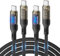 SOOPII 240W USB C to USB C Cable[10ft 2-Pack],Fast Charging USB C Cable with LED Display for MacBook Pro,lPhone16/15/15Pro/15ProMax,Galaxy S24/S23Ultra/S22,etc,Transparent Shell,(Black)