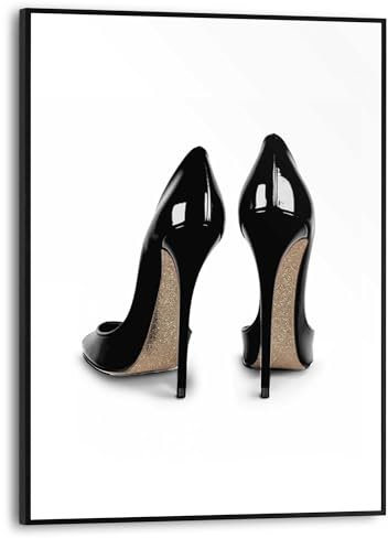 REINDERS Gerahmtes Bild, Catwalk Heels, Hobbyraum, Poster, Wanddeko, Room Decor, MDF, Schwarz, 40x30cm