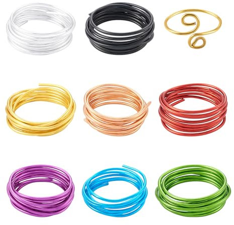 Craftdady Alambre de aluminio de 16 metros de 4 mm, alambre de metal flexible para manualidades, calibre 6 para hacer joyas, esculpir y modelar
