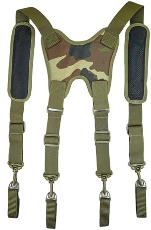 YUEZHAN Hosenträger Suspender Tough Harness Hosenträger 3,8 cm Polizei-Hosenträger Für Dienstgürtel Hosenträger-Einsteller Hosenträger Für Männer Ml911-Camo