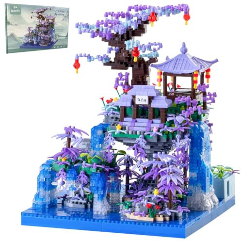 Boyorc Cherry Blossom Treehouse Micro Mini Building Block Sets, Chinese Bonsai Tree House Architecture Model Toy Gifts for Adults and Children(2500+ Pieces)