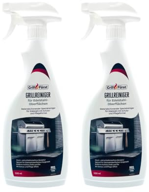 Grillfürst Grillreiniger für Edelstahloberflächen, 2 x 500 ml