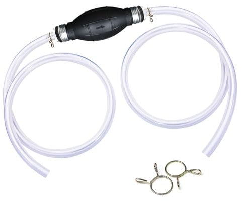 Fuel Syphon Pump, Fuel Pump Hand Transfer Fuel Pump With 2M Hose, Portable Petrol Syphon Pump, Water Liquid Transfer Pump for Oil Water Gasoline Fuel