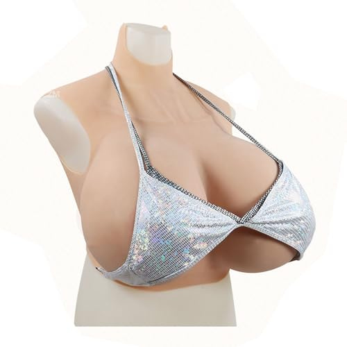 XSWL Z Cup High Collar Huge Breastplates Boobs Silicone Fake Breast Forms Boobs For Crossdresser Shemale Cosplay Big Tits
