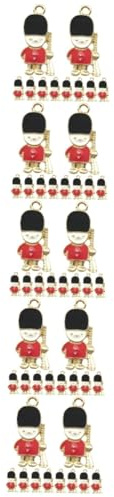 TOPBATHY 50 Stück Nussknacker Zubehör Bettelarmband Schmuckzubehör Selber Machen Diy Anhänger Nussknacker-anhänger-charm Emaille-anhänger Emaille-schmuckanhänger Schmuck Metall