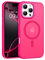 GaoBao Cover Magnetica per iPhone 16 Pro Max 6.9, [Compatibile con MagSafe] Custodia Traslucida Opaca Protettiva Sottile Antiurto Retro Resistente Anti-Scivolo Case per iPhone 16 Pro Max, Rosa Caldo