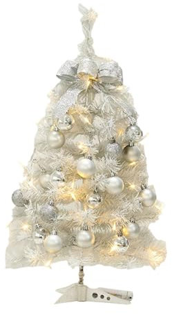 Folpus de Navidad Artificial de Mesa Iluminado, de Navidad pequeño, Decorativo para Fiesta, hogar, Chimenea, Estante, Barra, 45cm