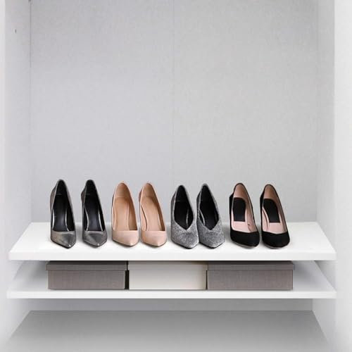 MERCATONE GERMANVOX da oltre 40 anni arreda la tua casa Ripiani in Legno Laminato per Armadio Battente, Bianco Opaco, 87,2 x 45 x 1,8 cm, Set di 2