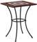 Homvdxl 60 x 60 cm quadratischer Outdoor-Tisch mit Keramikplatte, Garten-Esstisch, Terrassentisch, Couchtisch, Bartisch für Garten, Terrasse, Balkon, Hinterhof, Rot