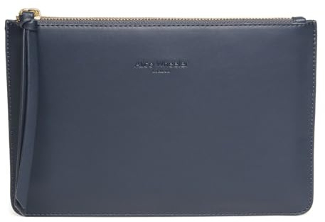 Alice Wheeler Nappa Vegan Leather Clutch Envelope Evening Bag with wrist strap