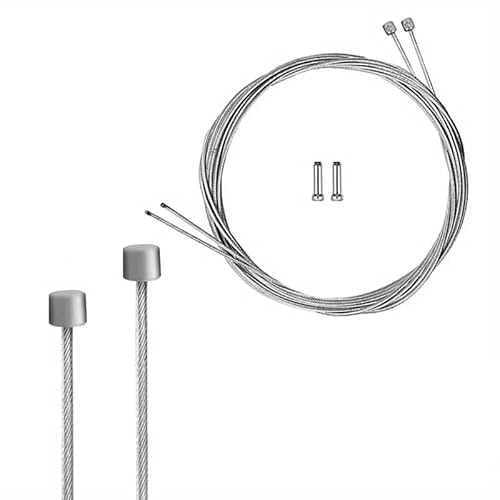 Premium Quality Professional Replacement 2-Meter Long Stainless Steel Bicycle Brake Cable Easy Install for MTB, Road & Hybrid Bikes Universal Compatibility & Smooth Braking Control-Rust Resistant