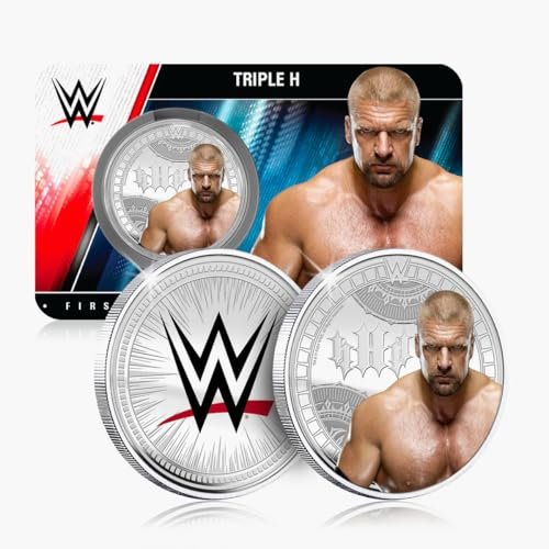 FANTASY CLUB Triple H WWE – Offizielle 32 mm Sammlermünze – Hommage an den King of Kings und 14-fachen Weltmeister – Limitierte Ausgabe für Fans und Sammler